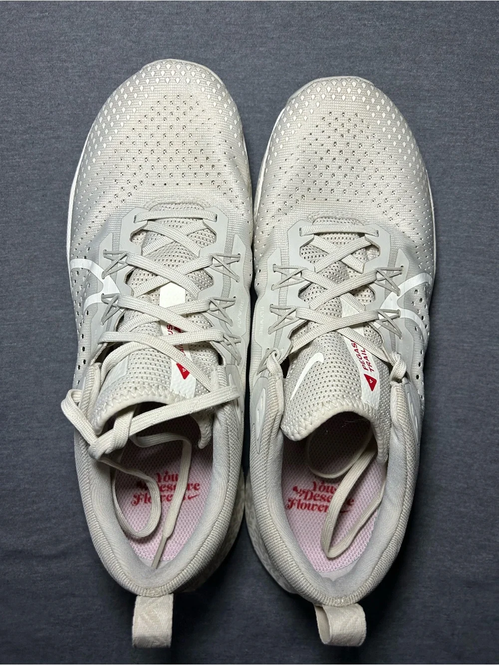 Nike React Pegasus Trail 4 “Give Her Flowers”Women's Cream/White Trail Sneakers